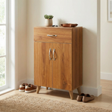 Meuble de Rangement  deux  portes avec tiroir marron 3p