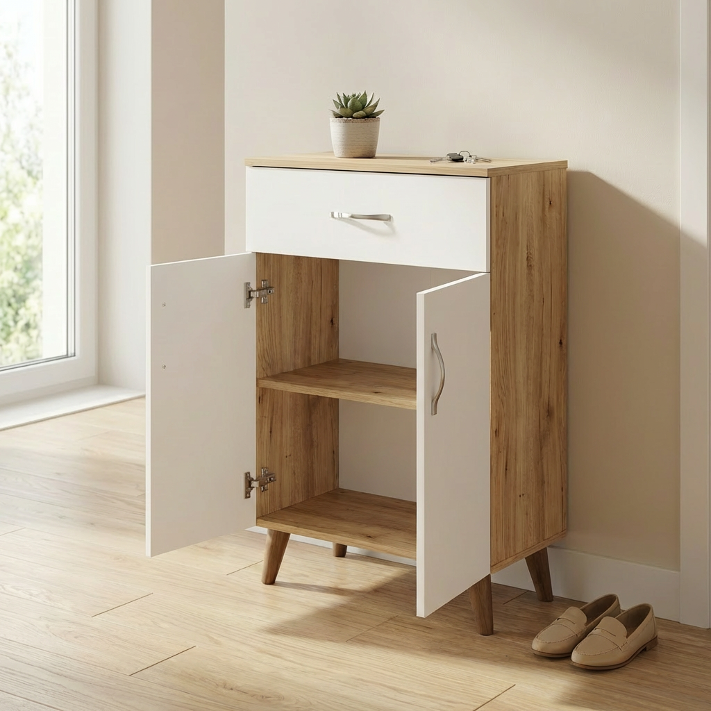 Meuble de Rangement  deux  portes avec tiroir