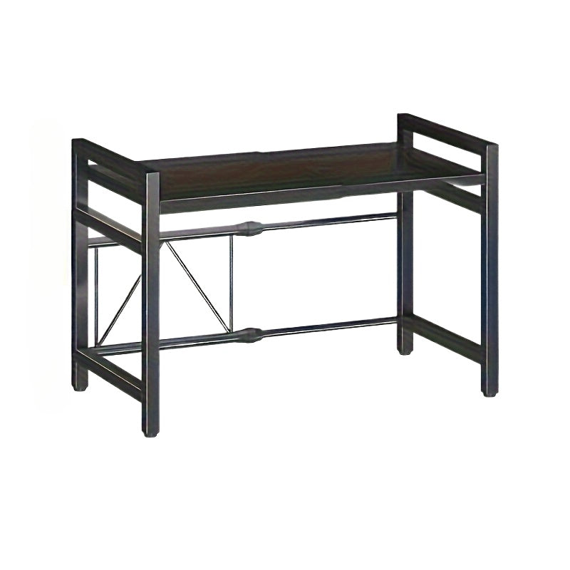 Étagère Extensible pour Micro-ondes - Style Industriel Noir