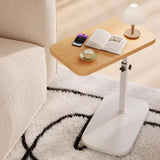 Table d'Appoint Réglable - Style Scandinave Bois et Blanc