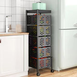 Étagère de Rangement Multifonction 5 Niveaux - Acier Carbone