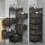 Étagère de Rangement Multifonction 5 Niveaux - Acier Carbone