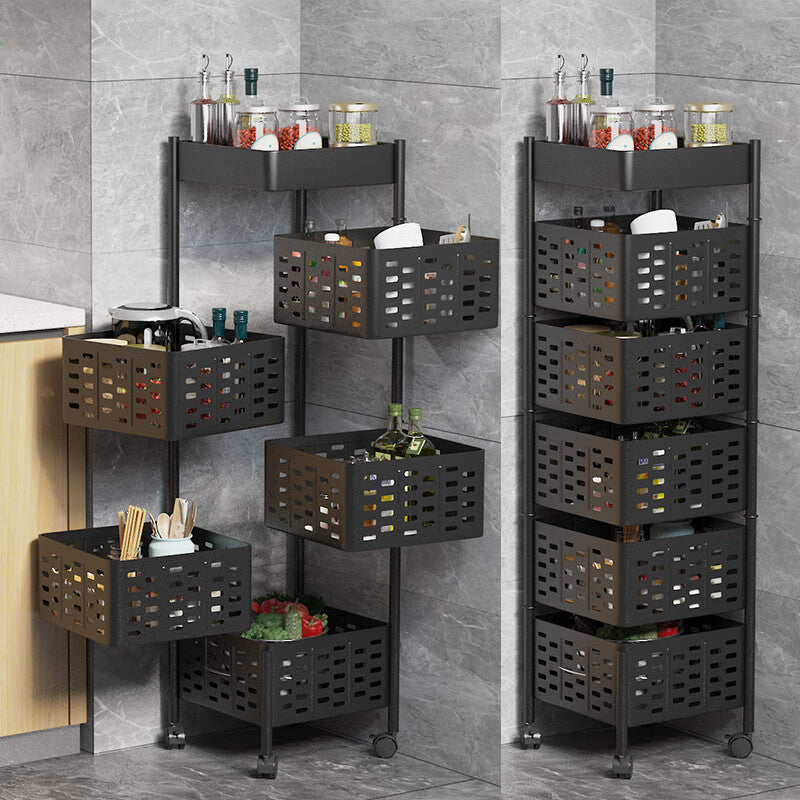 Étagère de Rangement Multifonction 5 Niveaux - Acier Carbone