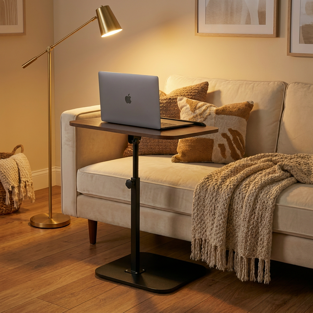 Table d'Appoint Réglable - Style Scandinave