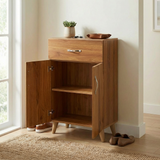 Meuble de Rangement  deux  portes avec tiroir marron 3p