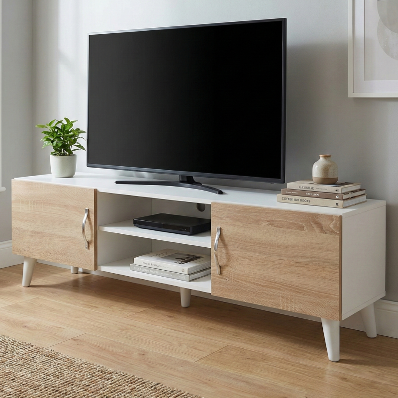 Meuble TV Moderne avec Rangements Mixtes L3
