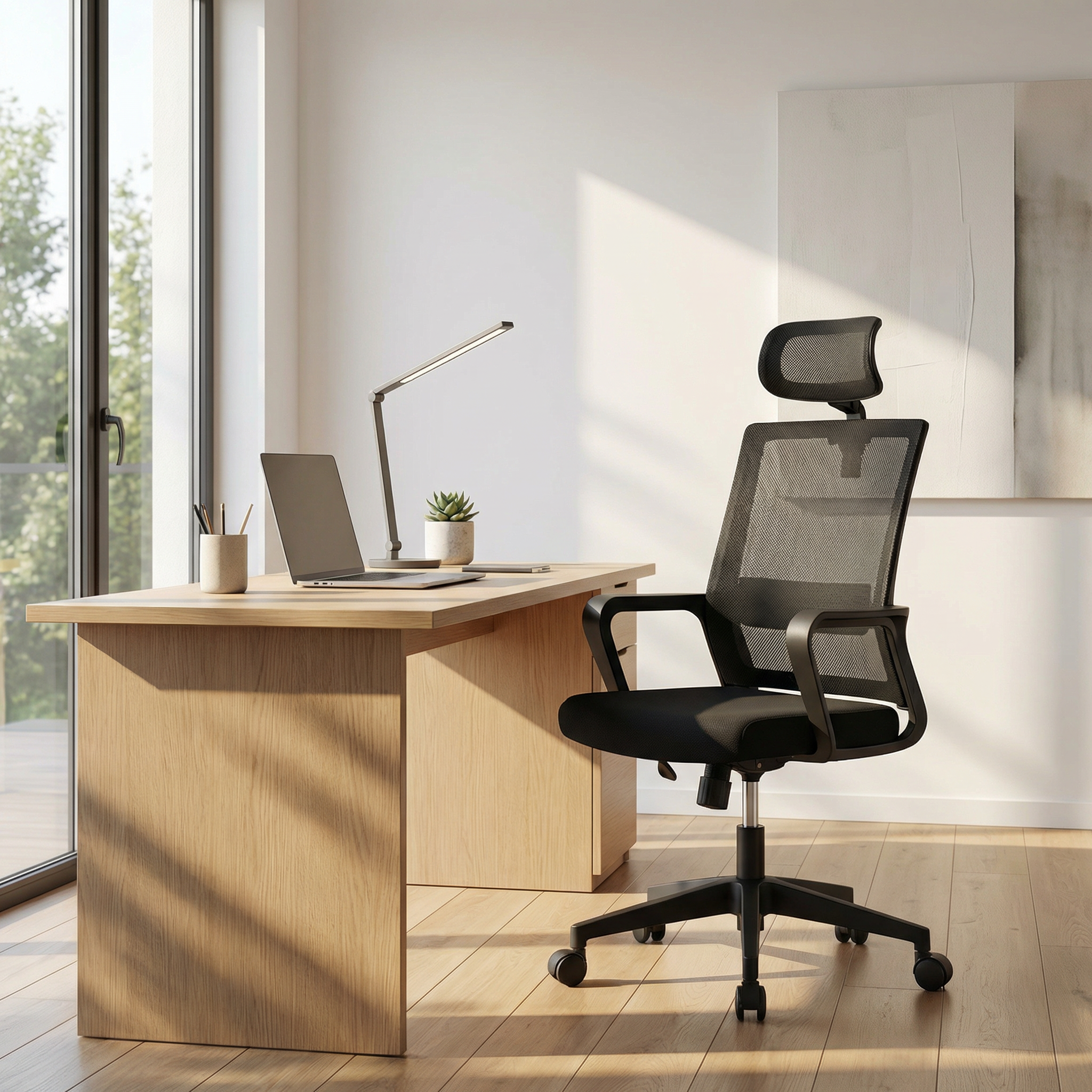 Chaise de Bureau Ergonomique - Dos en Maille et Appui-tête