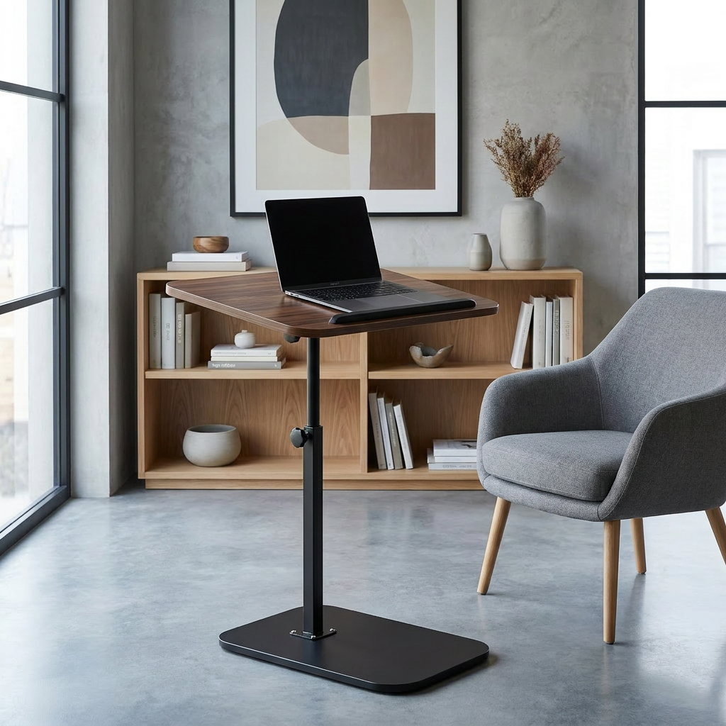 Table d'Appoint Réglable - Style Scandinave