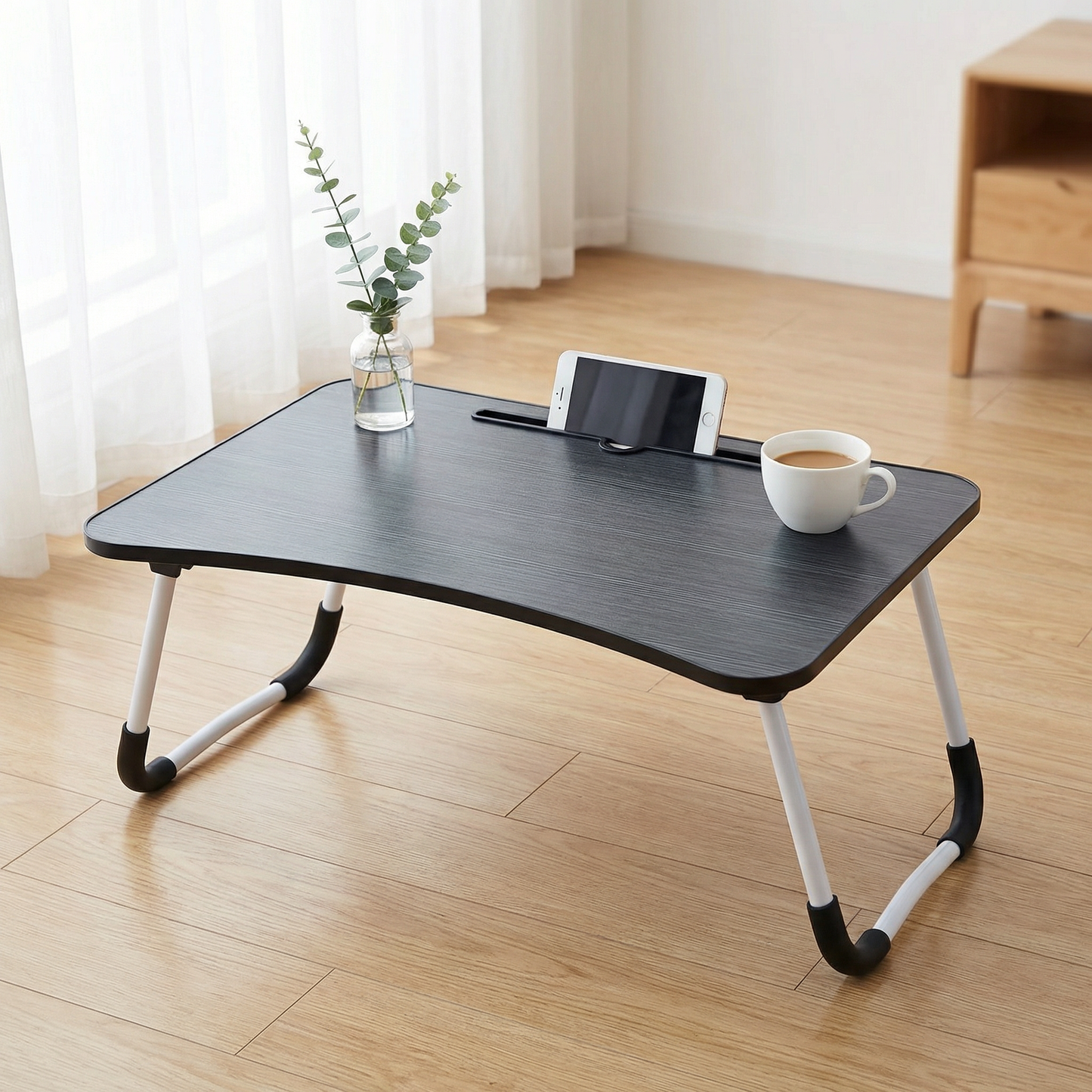 Table de Lit Pliante pour Ordinateur Portable (Noir)